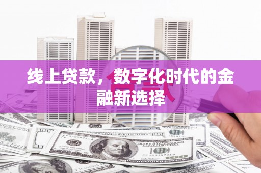 孝感线上贷款，数字化时代的金融新选择