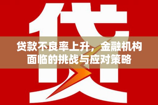 建宁贷款不良率上升，金融机构面临的挑战与应对策略
