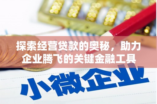 淮上探索经营贷款的奥秘，助力企业腾飞的关键金融工具