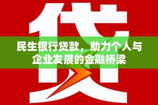 公安民生银行贷款，助力个人与企业发展的金融桥梁