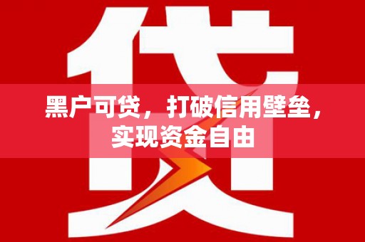 大冶黑户可贷，打破信用壁垒，实现资金自由