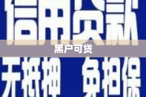 寿丰黑户可贷