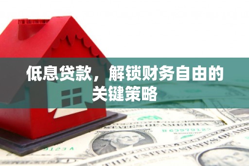荣昌低息贷款，解锁财务自由的关键策略