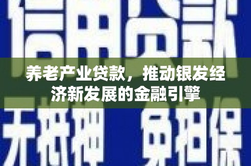 新昌养老产业贷款，推动银发经济新发展的金融引擎