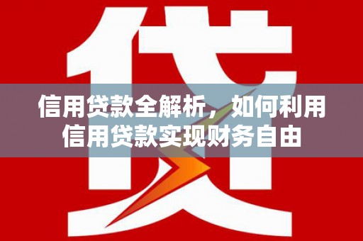 清镇信用贷款全解析，如何利用信用贷款实现财务自由